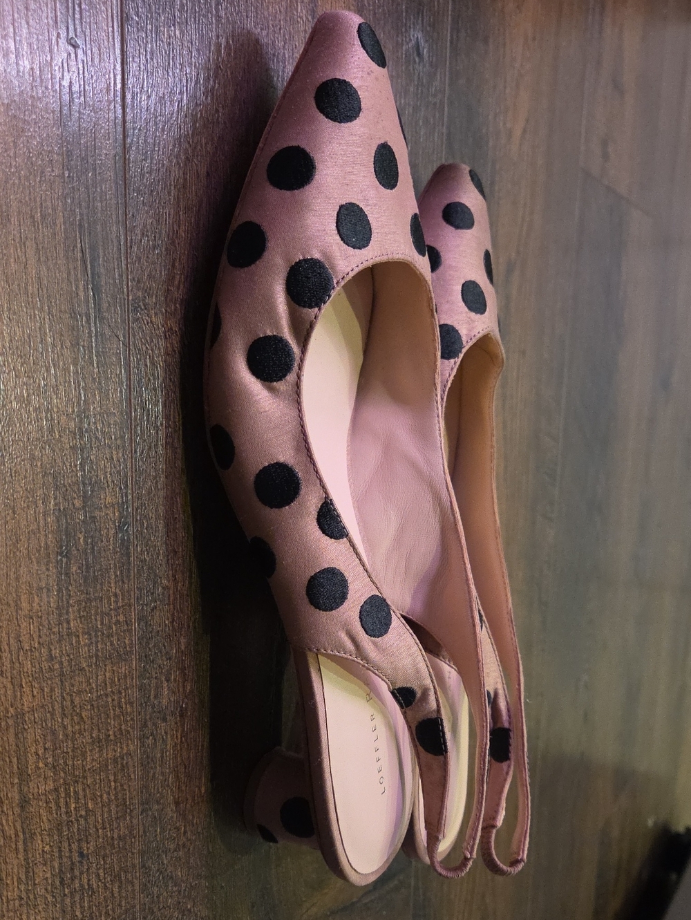 Loeffler Randall Polka Dott Sling Back Mules Sz 9.5